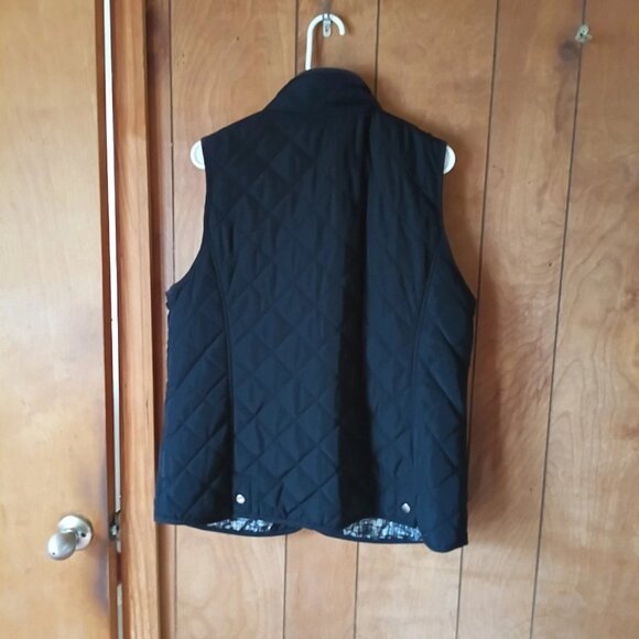 cambridge plus size womens black sleeveless winter vest size 1X - Picture 5 of 6